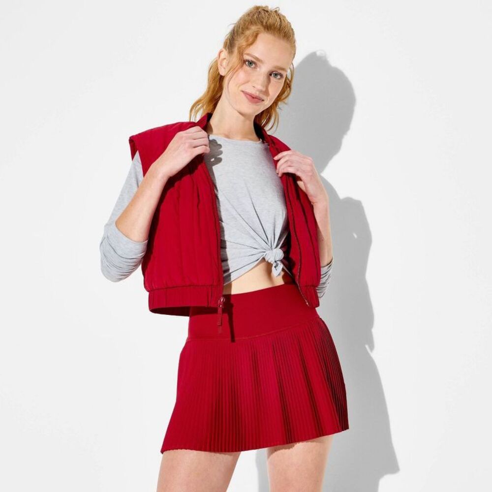 Women's Pleated Skort - JoyLab Crimson S